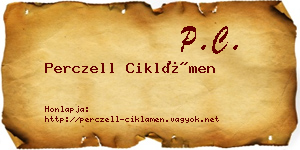 Perczell Ciklámen névjegykártya